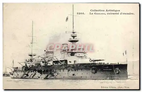 Cartes postales Bateau Guerre Le Gaulois Cuirasse d Escadre