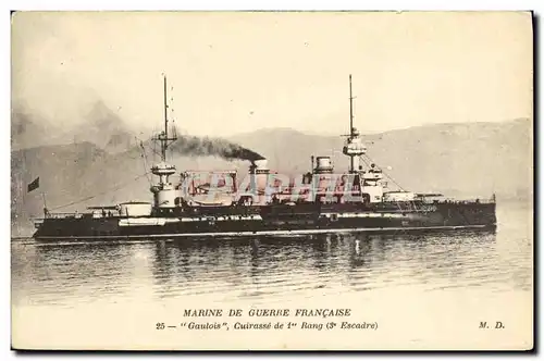 Cartes postales Bateau Guerre Marine De Guerre Francaise Gaulois Cuirasse de 1er rang