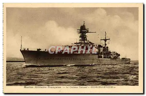 Ansichtskarte AK Bateau Guerre Marine Militaire Francaise Le Croiseur Cuirasse Georges Leygues