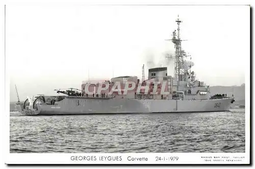 Cartes postales moderne Bateau Guerre Georges Leygues Corvette 1979