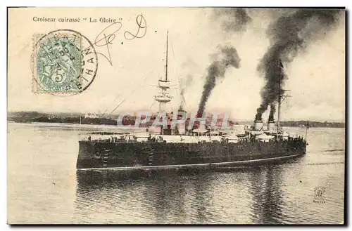 Cartes postales Bateau Guerre La Gloire Cuirasse Croiseur