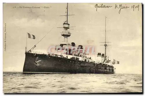 Cartes postales Bateau Guerre Le Croiseur cuirasse Gloire