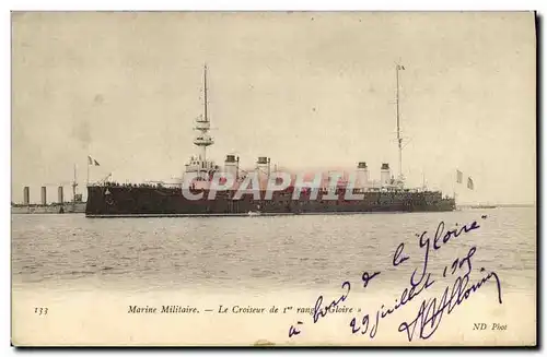 Cartes postales Bateau Guerre Marine Militaire Le Croiseur de 1er rang La Gloire