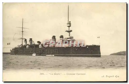 Ansichtskarte AK Bateau Guerre La Gloire Croiseur Cuirasse