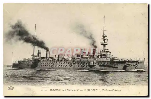Ansichtskarte AK Bateau Guerre Marine Nationale Gloire Croiseur Cuirasse
