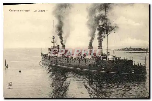 Cartes postales Bateau Guerre Le Croiseur Cuirasse Gloire