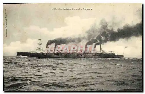 Ansichtskarte AK Bateau Guerre Le Croiseur Cuirasse Gueydon