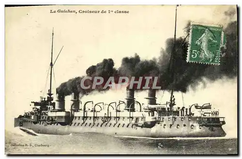 Ansichtskarte AK Bateau Guerre Le Guiechen Croiseur de 1ere Classe