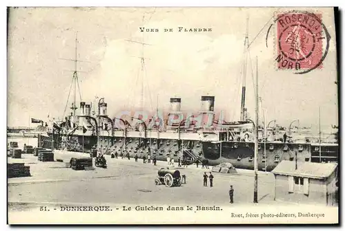 Ansichtskarte AK Bateau Guerre Dunkerque Le Guichen dans le Bassin