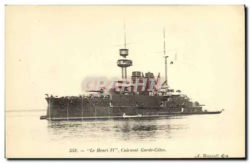 Cartes postales Bateau Guerre Le Henri IV et les Cuirasse Garde Cotes