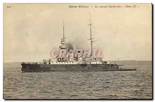 Cartes postales Bateau Guerre Marine Militaire Le Cuirasse Grande Cotes Henri IV