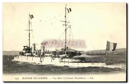 Cartes postales Bateau Guerre Marine De Guerre La Hire Contre torpilleur