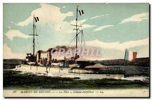 Cartes postales Bateau Guerre Marine De Guerre La Hire Contre torpilleur