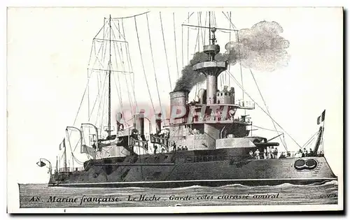 Cartes postales Bateau Guerre Marine Francaise Le Hoche Garde Cotes