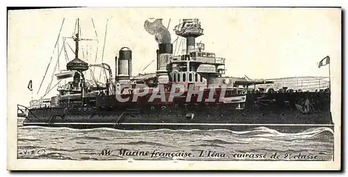 Cartes postales Bateau Guerre Marine Francaise L Iena Cuirasse de 2eme classe