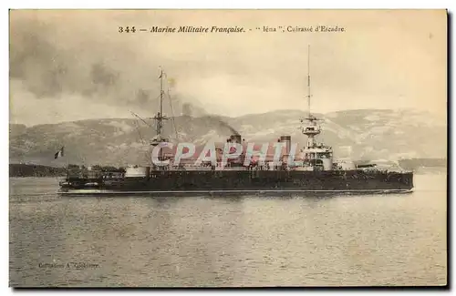 Ansichtskarte AK Bateau Guerre Marine Militaire Francaise Iena Cuirasse d Escadre
