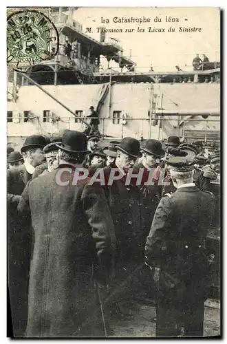 Ansichtskarte AK Bateau Guerre La Catastrophe du Iena M thomson sur les lieux du sinistre