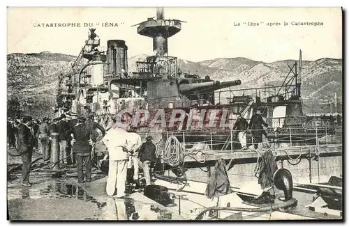 Cartes postales Catastrophe Du Iena Le Iena apres la catastrophe Bateau