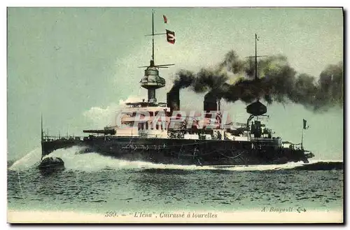 Cartes postales L Iena Cuirasse a tourelles Bateau