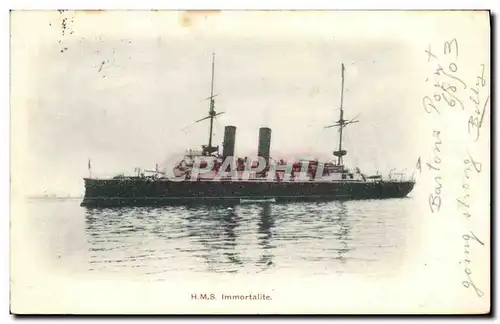 Ansichtskarte AK Bateau Guerre HMS Immortalite