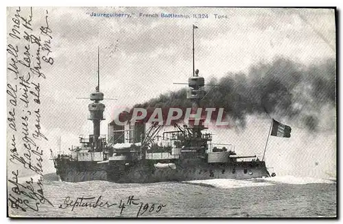 Cartes postales Bateau Guerre Jaureguiberry French Battleship