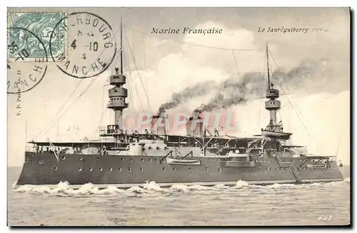 Cartes postales Bateau Guerre Marine Francaise Le Jaureguiberry