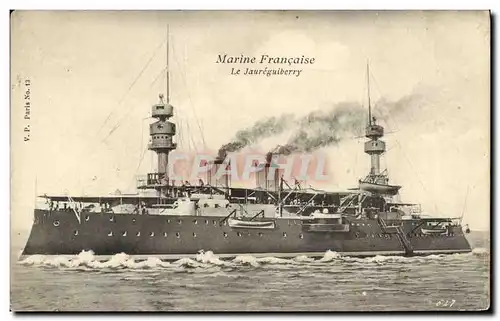 Cartes postales Bateau Guerre Marine Francaise Le Jaureguiberry