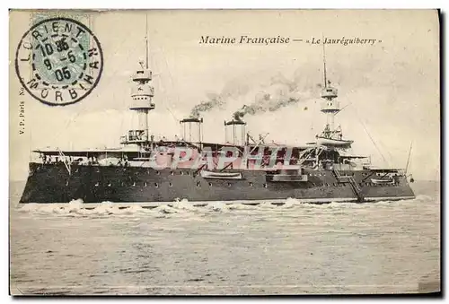 Cartes postales Bateau Guerre Marine Francaise Le Jaureguiberry