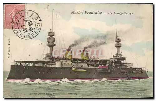 Ansichtskarte AK Bateau Guerre Marine Francaise Le Jaureguiberry