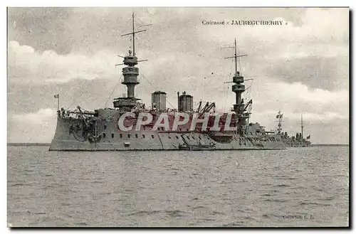 Cartes postales Bateau Guerre Cuirasse Jaureguiberry