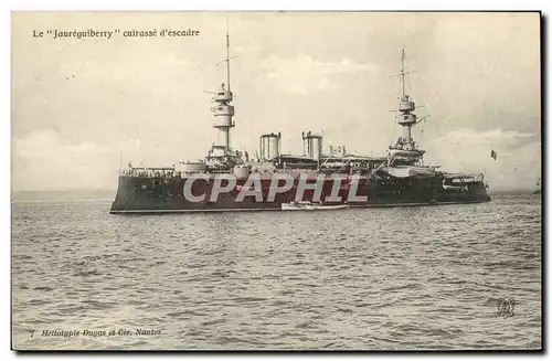 Cartes postales Bateau Guerre Le Jaureguiberry Cuirasse d escadre