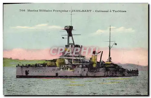 Ansichtskarte AK Bateau Guerre Marine Militaire Francois Jean Bart Cuirasse a Turbines