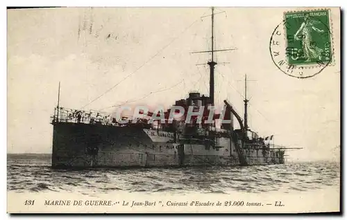 Cartes postales Bateau Guerre Marine De Querre Le Jean Bart Cuirasse d Escadre de 23500 Tonnes