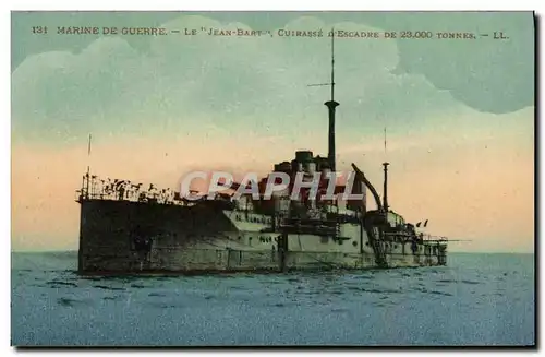 Cartes postales Bateau Guerre Marine de Querre Le Jean Bart Cuirasse d Escadre de 23000 Tonnes