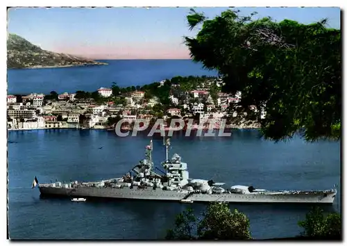 Cartes postales moderne Bateau Guerre Cote D Azur Le Jean Bart en Rade de Villefranche sur Mer