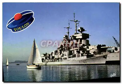 CP Bateau Guerre Cote d Azur Toulon l Entree de la Dares Vieille Ces Immunbles Navires a l Entree du