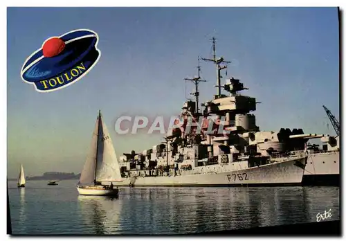 CP Bateau Guerre Cote d Azur Toulon l Entree de la Dares Vieille Ces Immunbles Navires a l Entree du