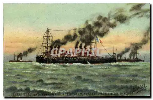 Cartes postales Bateau Marine militaire Jeanne d arc Croiseur Cuirasse