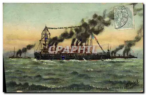 Cartes postales Bateau Croiseur Jeanne d arc