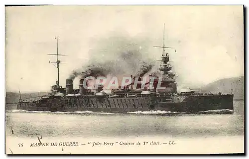 Cartes postales Bateau Marine de guerre Jules Ferry Croiseur de 1ere classe