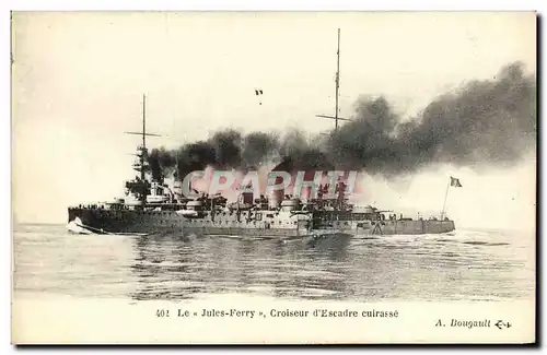 Cartes postales Bateau Croiseur d escadre Cuirasse Jules Ferry