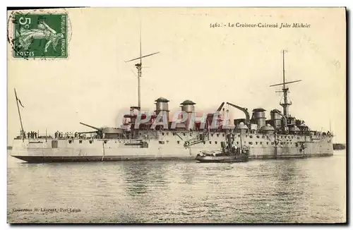 Cartes postales Bateau Croiseur Cuirasse Jules Michelet