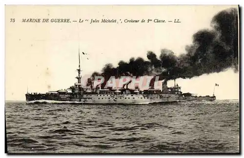 Cartes postales Bateau Croiseur Cuirasse de 1ere classeJules Michelet