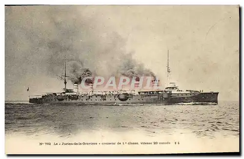 Cartes postales Bateau Le Julien de la Graviere croiseur de 1ere classe vitesse 23 noeuds