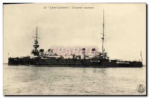 Ansichtskarte AK Bateau Le Leon Gambetta Croiseur Cuirasse