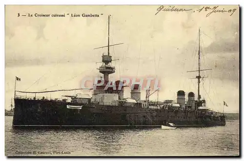 Ansichtskarte AK Bateau Le Leon Gambetta Croiseur Cuirasse