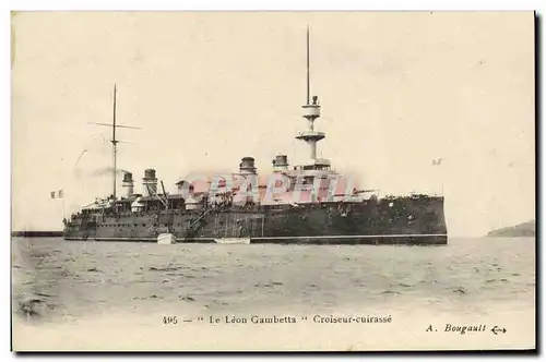 Ansichtskarte AK Bateau Le Leon Gambetta Croiseur Cuirasse