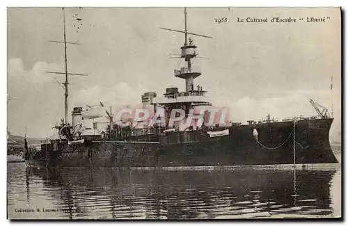 Cartes postales Bateau Cuirasse d escadre Liberte