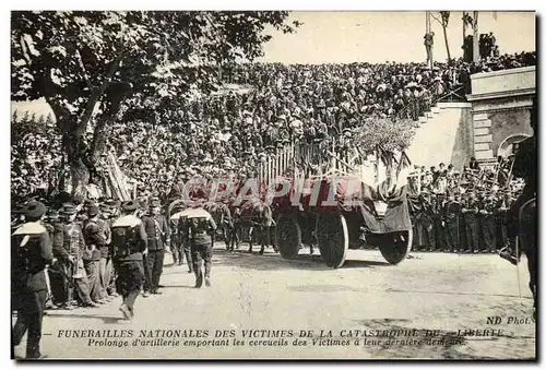 Ansichtskarte AK Bateau Funerailles nationales des victimes de la catastrophe du Liberte Toulon prolonge d artill