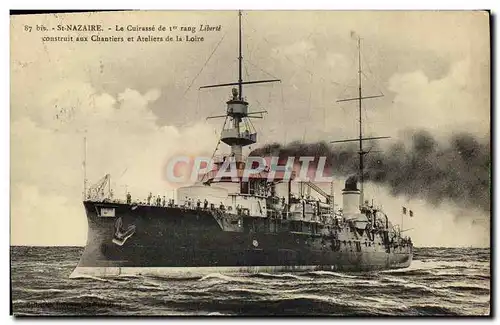 Ansichtskarte AK Bateau Le cuirasse de 1er rang liberte St Nazaire